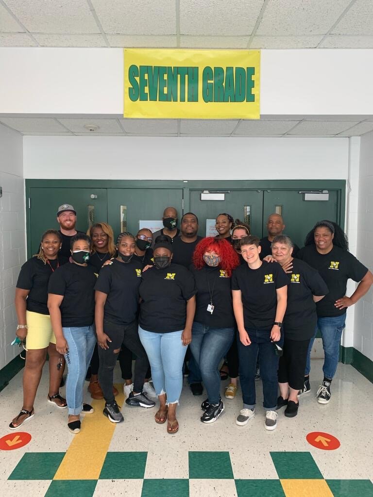 Seventh grade educator team at a Wake County school